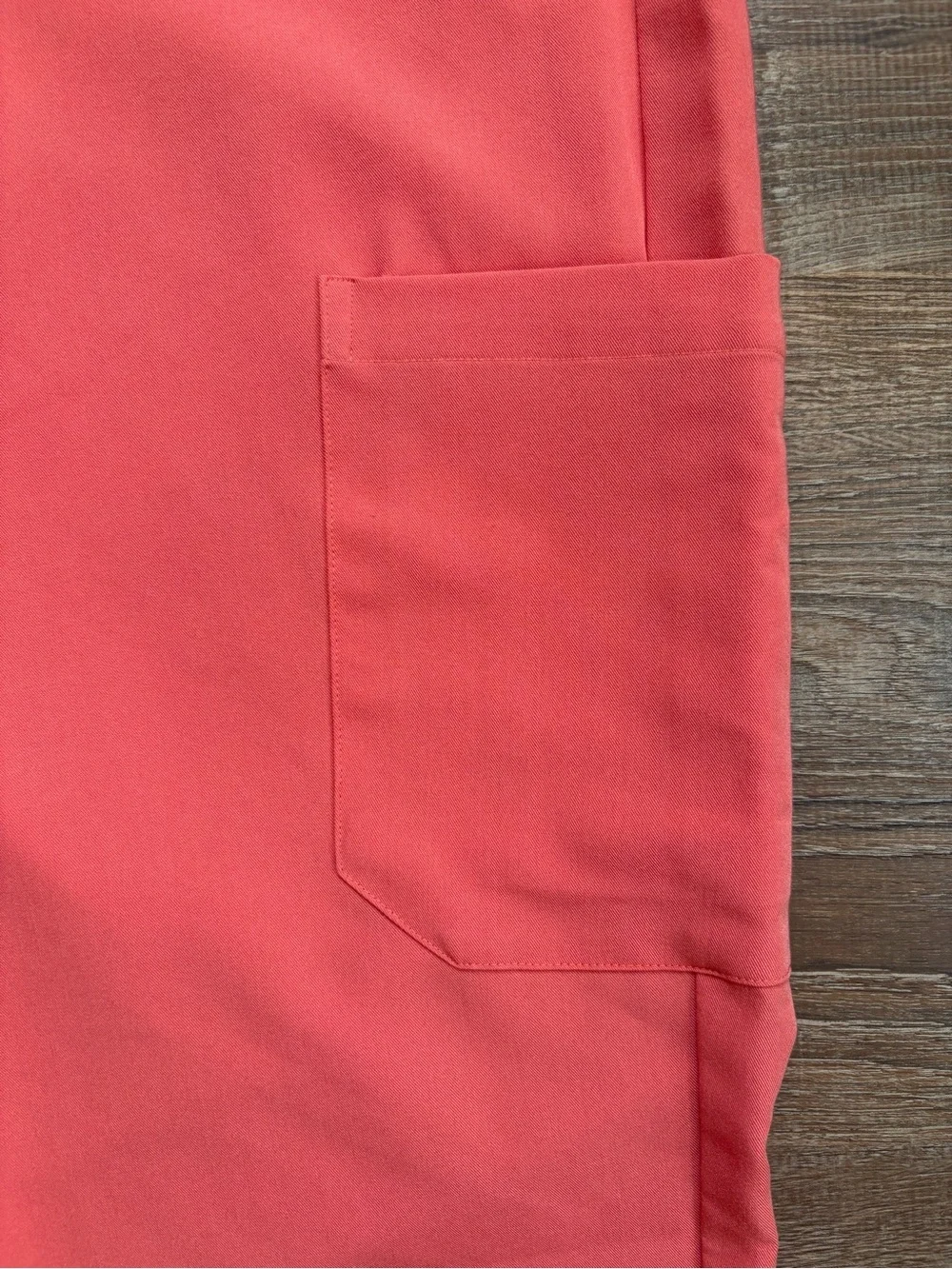 Mandala Women’s High Waisted Wide Leg Scrub Pants Sunkissed Coral XS Regular